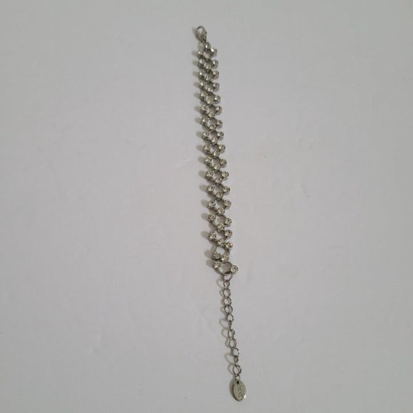 Claire's Rhinestone Zig Zag Chain Bracelet - Picture 4 of 8